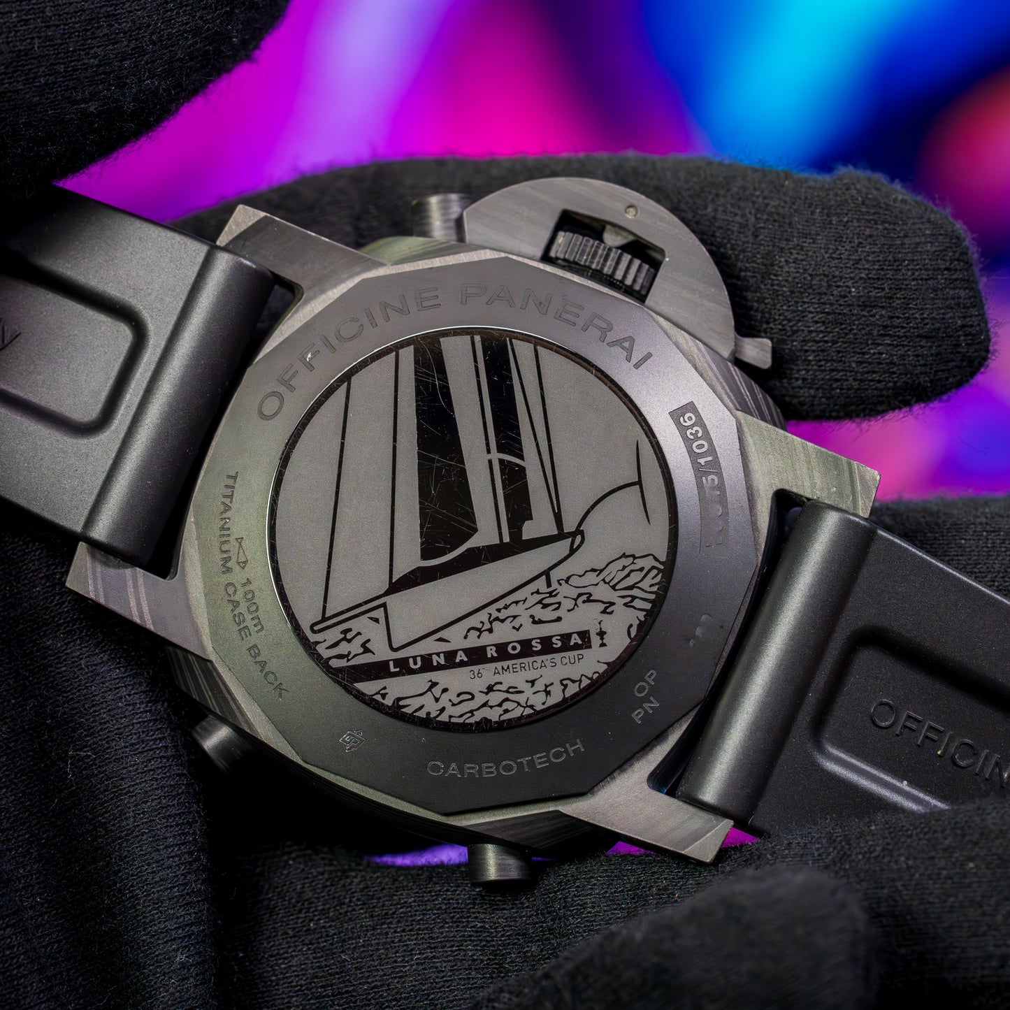 Panerai Luminor Luna Rosa Regatta Carbotech PAM01038