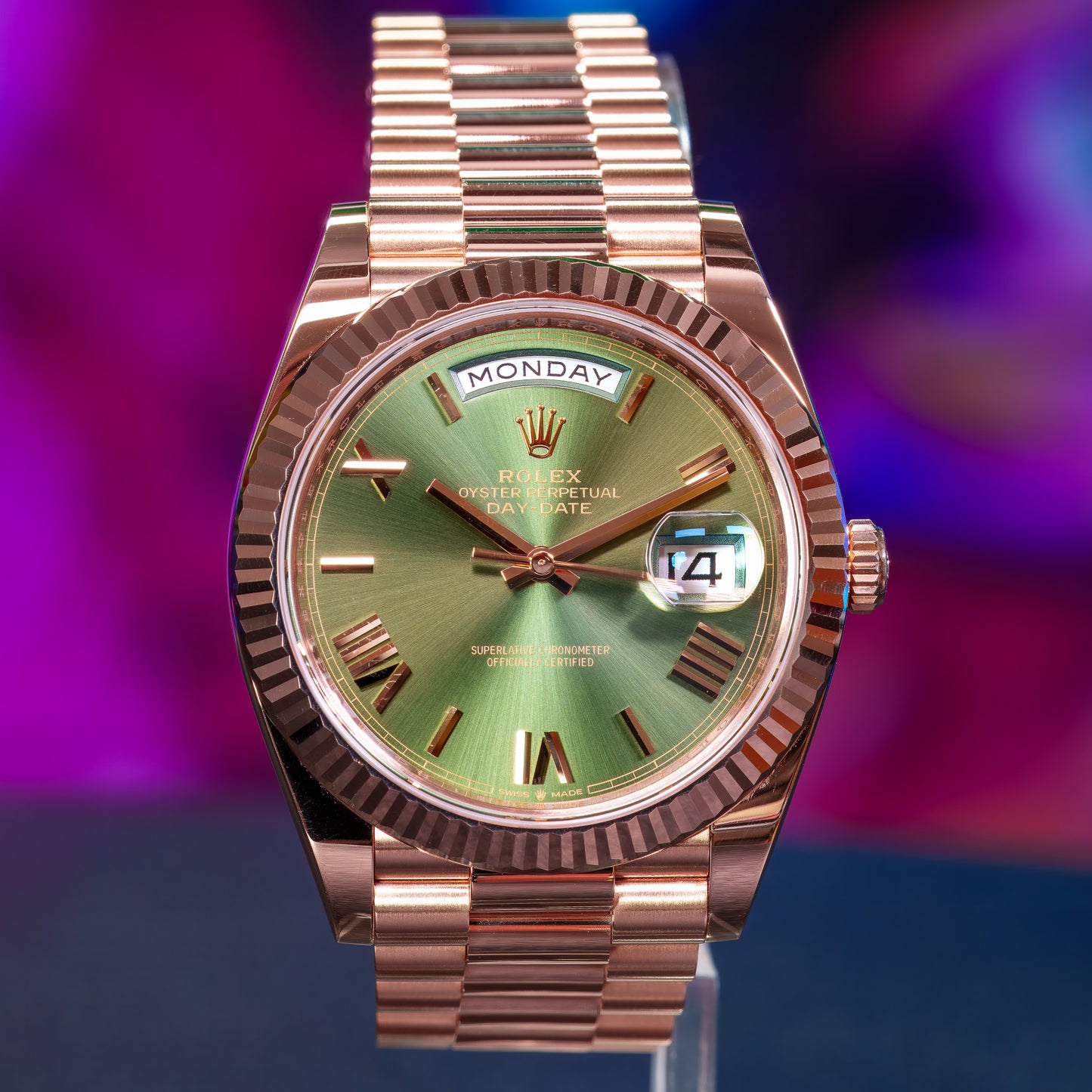 Rolex Day-Date Olive Rose Gold - 228235
