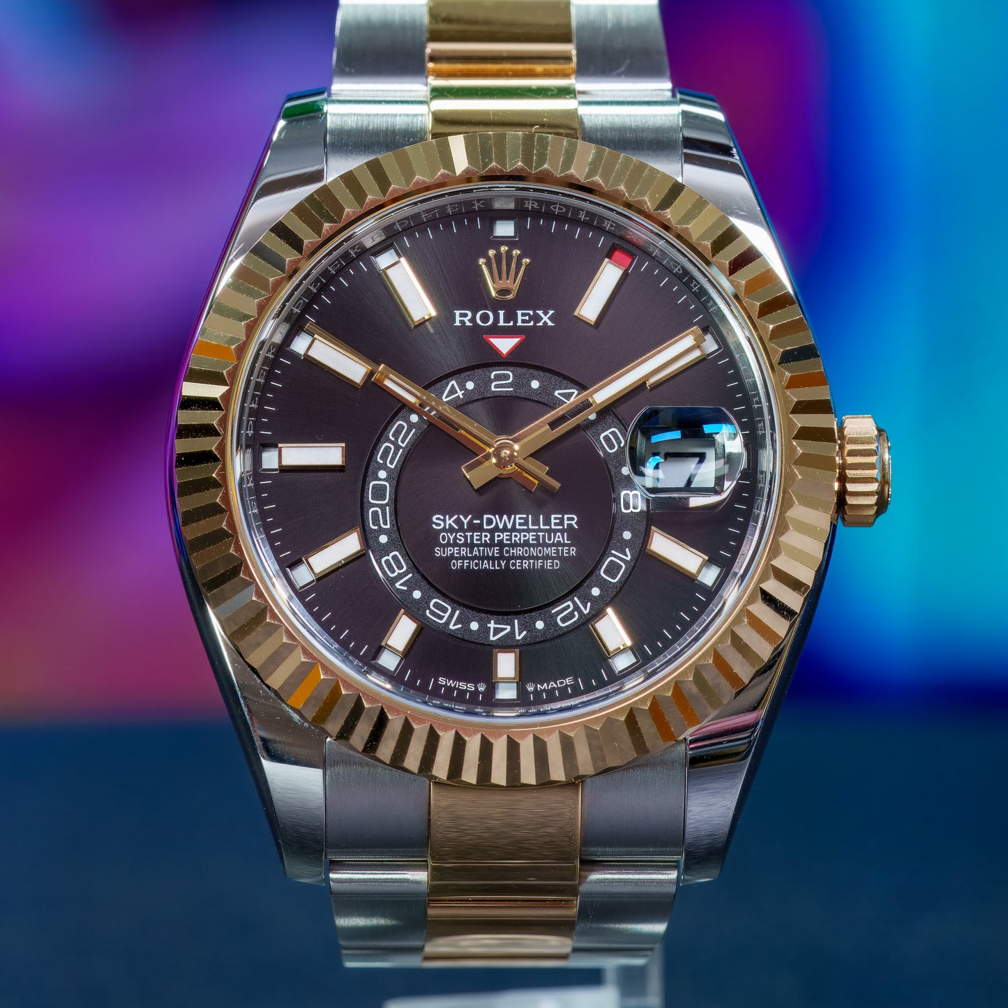 Rolex Sky-Dweller Black Dial Two Tone Gold - 336933