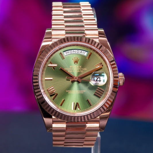 Rolex Day-Date Olive Rose Gold - 228235