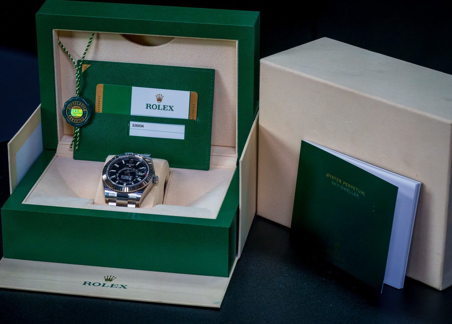 Rolex Sky-Dweller Black on Oyster 326934