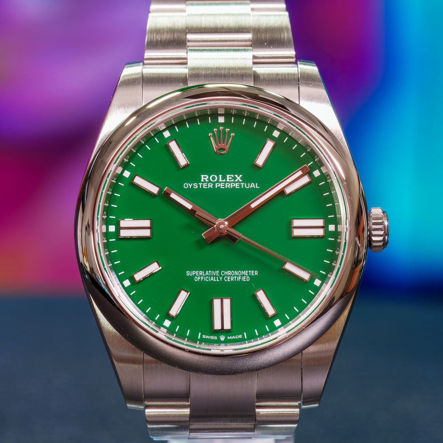 Rolex Oyster Perpetual Green Dial - 124300