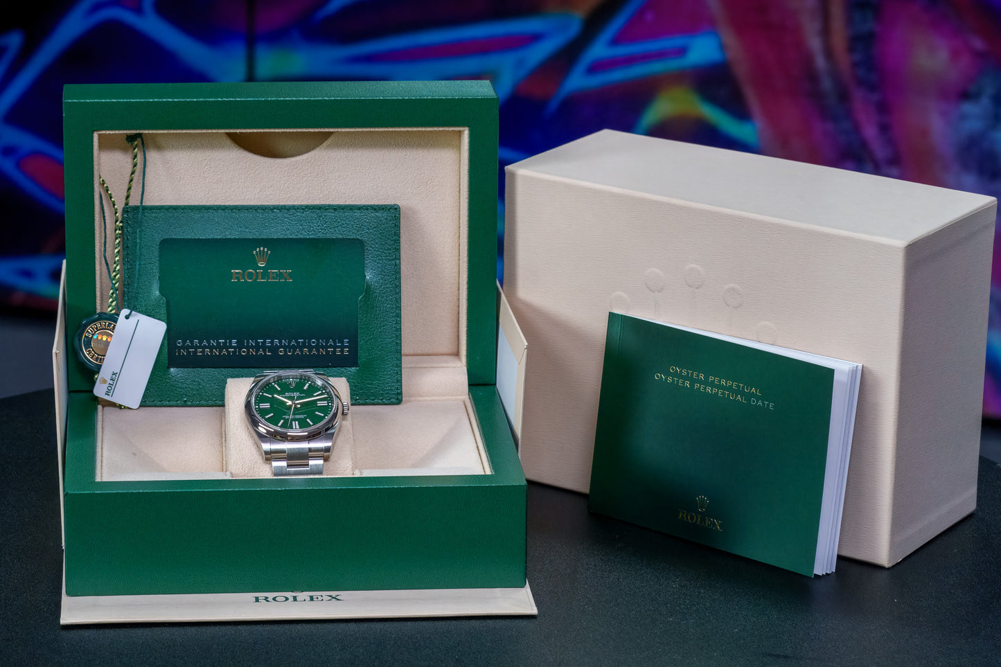 Rolex Oyster Perpetual Green Dial - 124300
