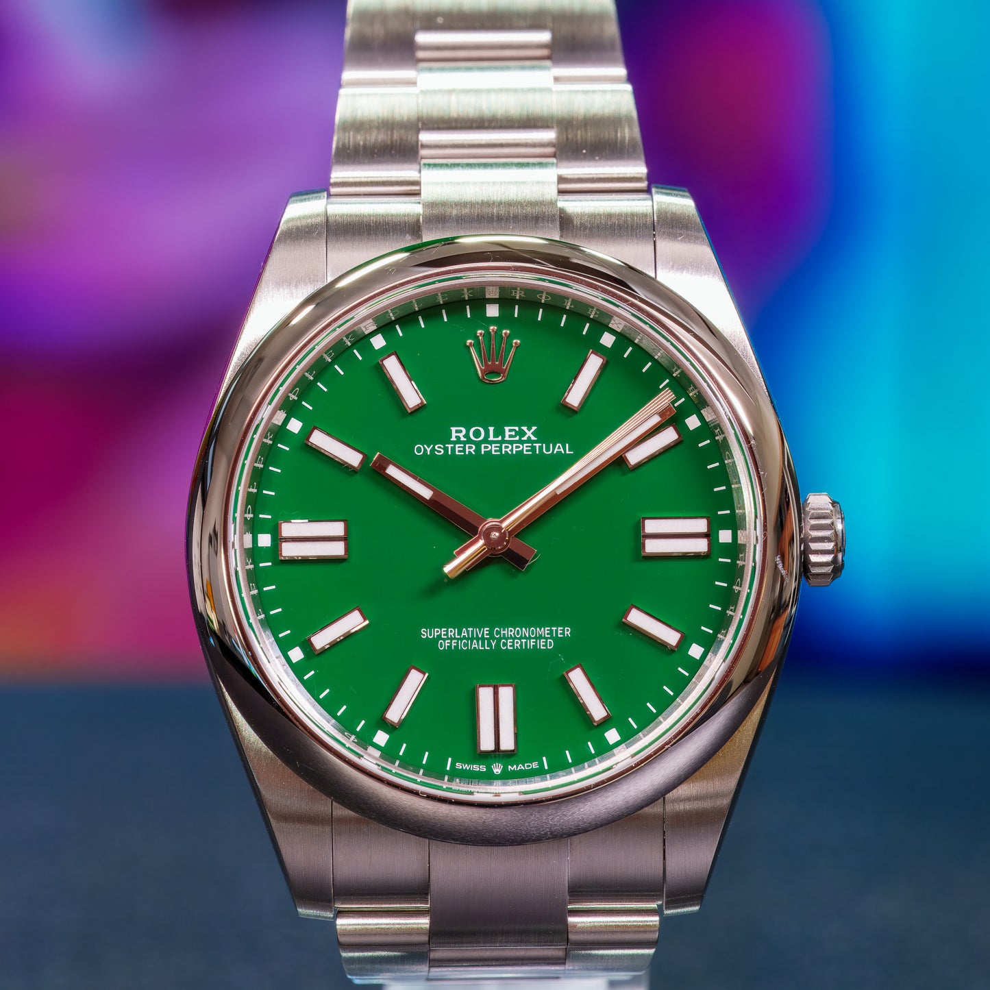 Rolex Oyster Perpetual Green Dial - 124300
