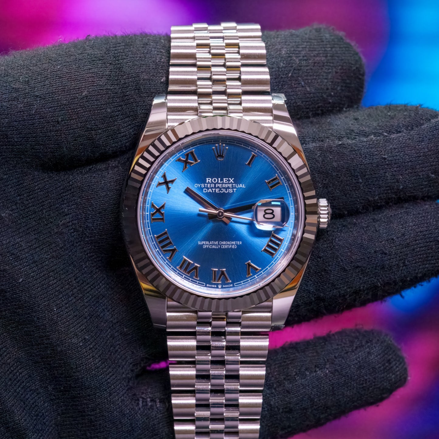 Rolex Datejust 41 Azure Blue Roman - 126334