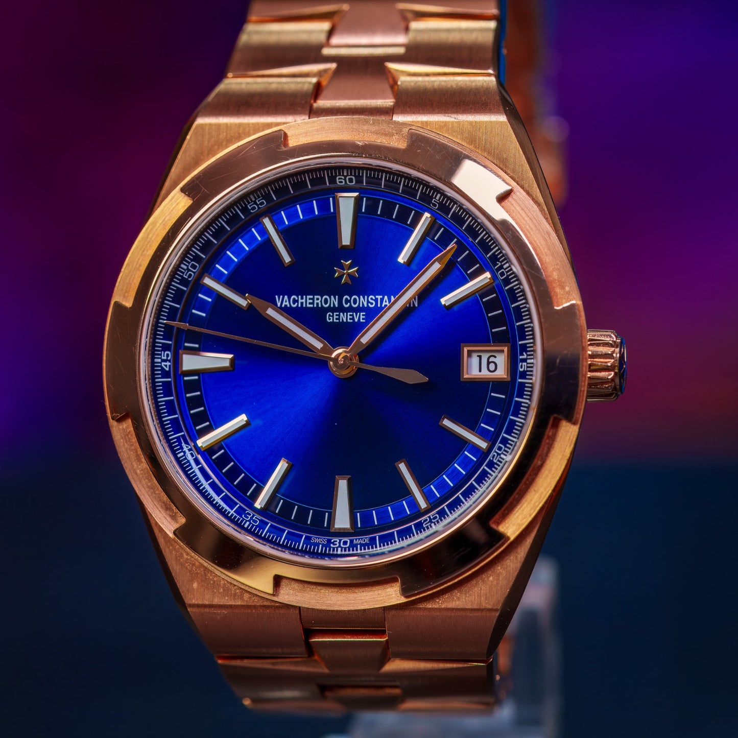 VC Overseas RG Blue Dial - 4520V/210R-B705